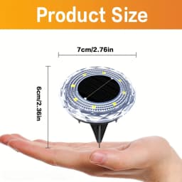 1/2/4/8pcs Mini Solar Crystal Floor Lamp Outdoor Landscape Lighting for Courtyard, Garden, Sidewalk Decorative Illumination