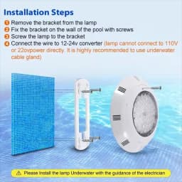 LED Swimming Pool Lights RGB AC12V 12W 18W 25W 35W 45W IP68 Waterproof Lamp with Remote Controller for pool party