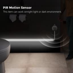 PIR Motion Sensor LED Strip Lights COB DC 24V Diode Tape Auto On/Off Stairs Wardrobe Closet Kitchen Light 320LEDS/M 8MM
