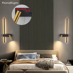Nordic Wall Lamp Modern Black Minimalist Living Room Sofa Background Wall Decorative Luxury Bedroom Bedside Led Wall Lights