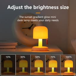 LED Rechargeable Mini Table Lamp Sunset Night Light Minimalist Bedside Reading Lamp Bedroom Bar Room Decor Atmosphere Mood Light
