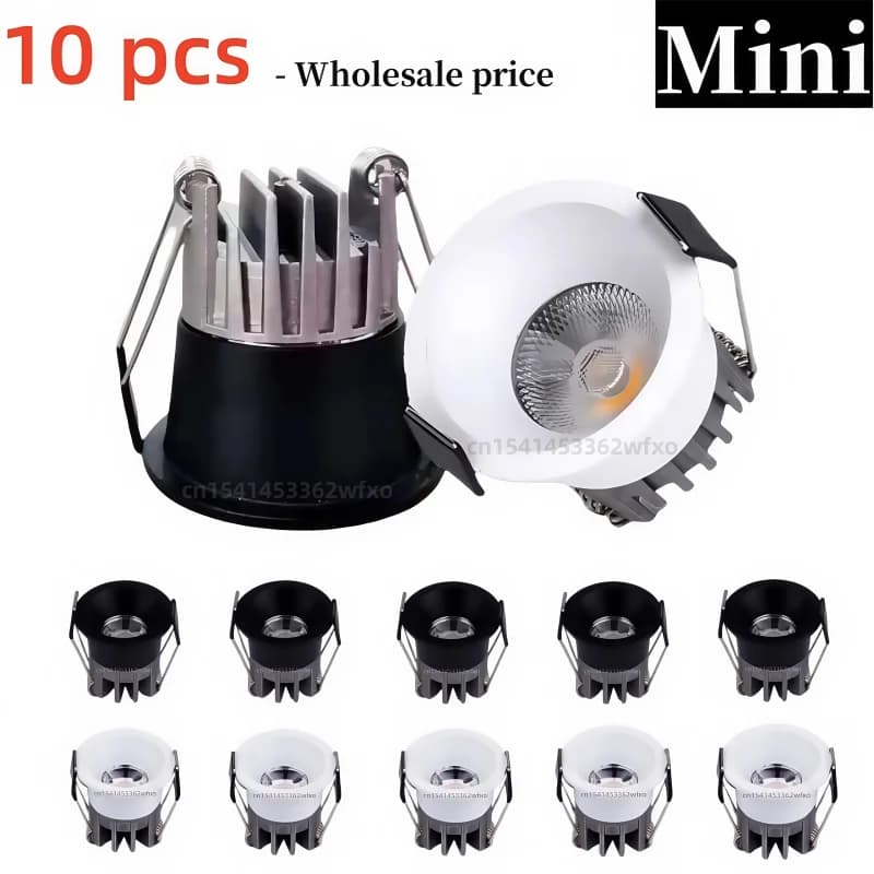 10PCS/lots Dimmable Mini LED Downlight 3W5W7W10W Anti-glare Recessed Ceiling Light Spot Light Bedroom Kitchen Wine Cabinet