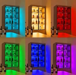 Tuya WIFI DC12V RGB Color Under Cabinet Lights Dimmable Puck Light Festival Wardrobe Bedroom Kitchen for Alice Alexa Google Home