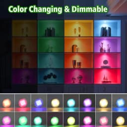 Tuya WIFI DC12V RGB Color Under Cabinet Lights Dimmable Puck Light Festival Wardrobe Bedroom Kitchen for Alice Alexa Google Home