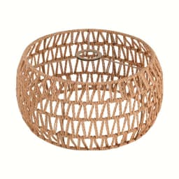 Rustic Braided Rope Lampshade Pendant Lights Handmade Bamboo Rattan Wicker Hanging Lamp for Kitchen Living Room Bedroom Corridor