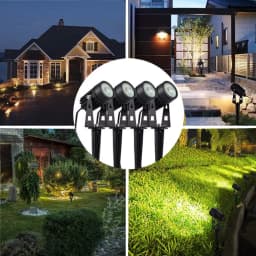 Led Garden Lights Outdoor Lawn Lamp Safety Low Voltage Street Lights IP65 Waterproof 2/4/6/12 in 1 Landscape Lighting Warm White