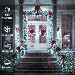 1/2pcs Solar String Lights 100 LED Waterproof 8 Lighting Modes for Courtyard Garden Tree Party Christmas Halloween Decorations