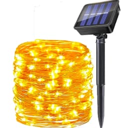Christmas Garland Solar Outdoor String Lights LED Outdoor 8 Modes Chain Lights Decoration for Garden Patio Tree Terrace Parties