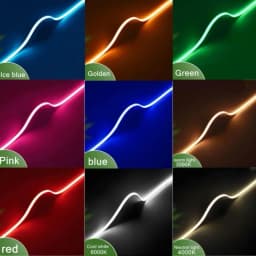 Ultra Thin COB LED Strip 12V 3mm Colorful Dimmable 3000K 4000K 6000K High Density Flexible Light 400LEDs for DIY Home Decor Lamp