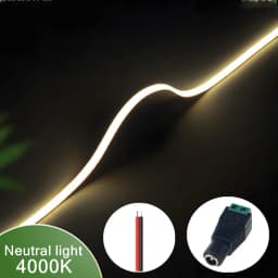 Ultra Thin COB LED Strip 12V 3mm Colorful Dimmable 3000K 4000K 6000K High Density Flexible Light 400LEDs for DIY Home Decor Lamp
