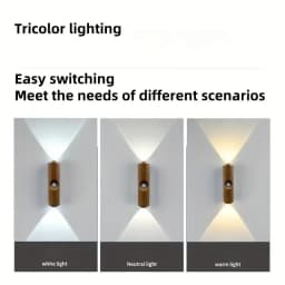 1~6pcs LED Motion Sensor Light USB Rechargeable Bedside Lamp Night Light Adjustable Brightness for Living Room Hallway Stairs