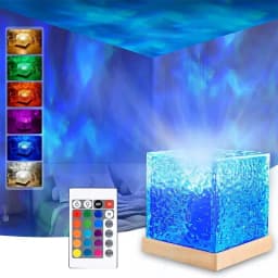 Ocean Wave Projector Light 16 Colors Midnight Aura Aurora Glow Lamp Home Office Bar Restaurant Underwater Projector Night Light
