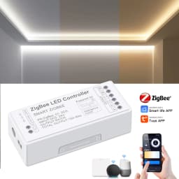 Tuya Zigbee LED Controller Voice Control RGB RGBW CCT LED Strip Smart Controller Dimmable DC5-24V for Alexa Echo Google Home