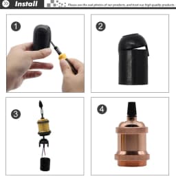 Retro Vintage E27 Lamp Holder Bulb Socket Pendant Light Screw Bulb base Aluminum Light Industrial For Edison Lamp Bulb