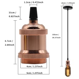 Retro Vintage E27 Lamp Holder Bulb Socket Pendant Light Screw Bulb base Aluminum Light Industrial For Edison Lamp Bulb