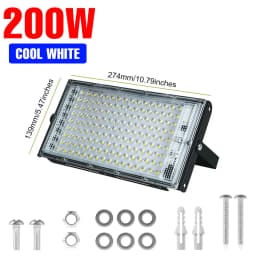 200W Flood Light LED Spotlight 220V Waterproof Outdoors Reflector Street Lamp Garden Exterior Wall Lighting 240V Cold/Warm White