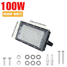 200W Flood Light LED Spotlight 220V Waterproof Outdoors Reflector Street Lamp Garden Exterior Wall Lighting 240V Cold/Warm White