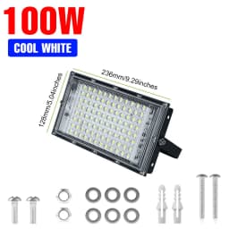 200W Flood Light LED Spotlight 220V Waterproof Outdoors Reflector Street Lamp Garden Exterior Wall Lighting 240V Cold/Warm White