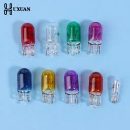 10Pcs 24V 1.2W T5 /12V 5W T10 Glass Light Bulb Dashboard Instrument Panel Brake Light Bulbs Headlights Lamp Lights Car Lights