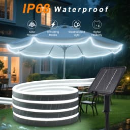 24V Neon Light Solar LED Strip 3M 5M 10M Waterproof Rope Silicone Tube Neon Sign Flexible Lamp Home Decoration White Warm