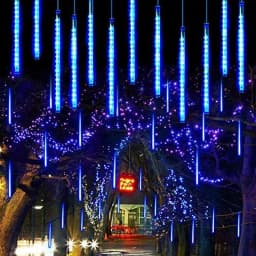30/50cm USB Powered LED Meteor Shower Light Holiday String Light Waterproof Fairy Garden Decor Outdoor Street Garland Christmas