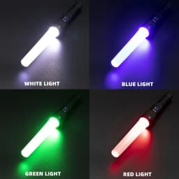 Zoom 4-Colour Light White/Red/Green/Blue LED Flashlight USB Rechargeable Fishing Camping Hunting Photography Selfie Hiking Torch
