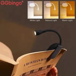 GGBingo Reading LED Light Trichromatic Temperature Dimming Type-C Charging Compact and Portable Lighting 3-24 Hours Battery