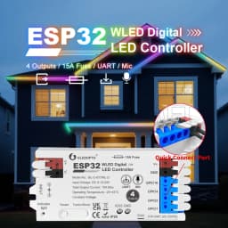 GL-C-017WL-D GLEDOPTO ESP32 WLED Digital LED Controller Microphone function Type-C level WS2811 SK6812 TM1814 WS2815 Strip Light