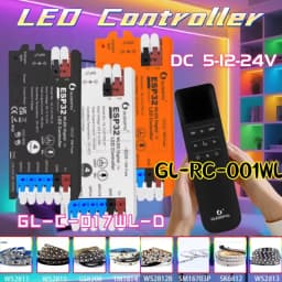 GL-C-017WL-D GLEDOPTO ESP32 WLED Digital LED Controller Microphone function Type-C level WS2811 SK6812 TM1814 WS2815 Strip Light