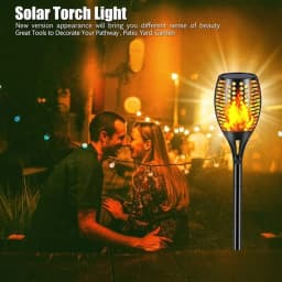 1/2/4Pack 96LED Solar Lights Flame Flickering Torch Outdoor Waterproof Garden Decoration Lawn Path Yard Patio Floor Night Lamp