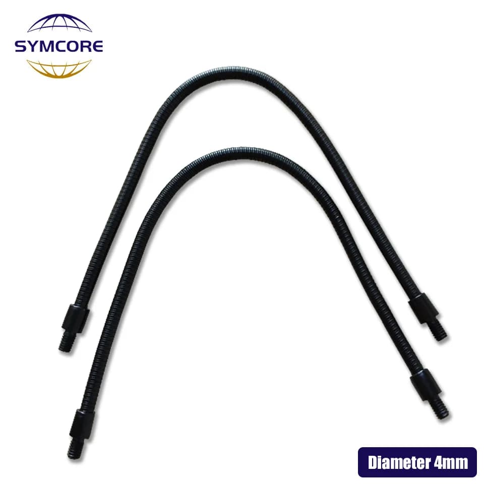 Dia4mm Black Silver Hose Microphone Positioning Hose Outer M4 Metal Stereotyped Gooseneck Snake Tube 100/200/300/400mm