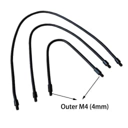 Dia4mm Black Silver Hose Microphone Positioning Hose Outer M4 Metal Stereotyped Gooseneck Snake Tube 100/200/300/400mm