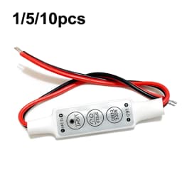 1/5/10Pcs Mini 3 Keys Single Color LED Light Dimming 12V-24V Controller Dimmer Driver and Switch for 3528 5050 Led Strip Light