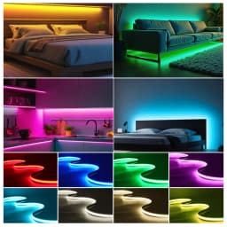 5V USB LED COB Light Strip Touch Dimmer Flexible Diode Tape 5mm 320Leds/m Linear Ribbon Indoor Lighting DIY TV Mirror Backlight