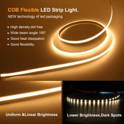 5V USB LED COB Light Strip Touch Dimmer Flexible Diode Tape 5mm 320Leds/m Linear Ribbon Indoor Lighting DIY TV Mirror Backlight