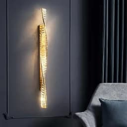 Luxury Crystal Gold Metal Wall Lamp Modern Creative Irregular LED Wall Light Villa Hotel Corridor Bedside Decor Lighting Fixture