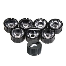 10set High Power 1W 3W 5W LED Lens 20MM PMMA Lenses With Bracket 5 8 15 25 30 45 60 90 120 Degree For 1 3 5 Watt Light Beads