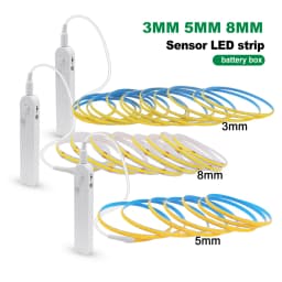 5V Motion Sensor LED COB Light Strip Human Induction USB/Battery Powered Flexible Lamp Under Cabinet Stairs Wardrobe Nightlights