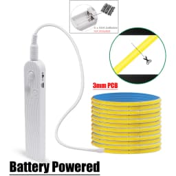 5V Motion Sensor LED COB Light Strip Human Induction USB/Battery Powered Flexible Lamp Under Cabinet Stairs Wardrobe Nightlights