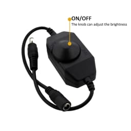 LED Knob Dimmer USB Switch 5V USB 12V 24V DC LED Dimmer Inline Dimming Switch ON OFF for Single Color LED Strip Light