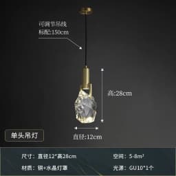 New Crystal Led Pendant Lights Nordic Luxury Dining Room Bar Kitchen Hanging Lamp Bedroom Bedside Lamp Suspension Deco Luminaire