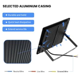 High Brightness LED Floodlight 10W 20W 30W 50W 100W 150W 200W 300W AC220V Cold White Flood Light For Garden Street Outdoor Light