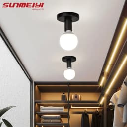 Minimalist Black E27 Ceiling Light Modern Nordic Retro Iron lamp Decor For Living Room Bedroom Bathroom kitchen Hall And Balcony