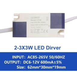 LED Driver 600mA 650mA 3W10W 20W 30W 36W 40W 50W 60W1-2x3w 6-10x3w 10-18x3w 18-30x3W Constant Current Lamp Lighting Transformer