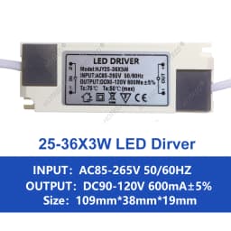 LED Driver 600mA 650mA 3W10W 20W 30W 36W 40W 50W 60W1-2x3w 6-10x3w 10-18x3w 18-30x3W Constant Current Lamp Lighting Transformer