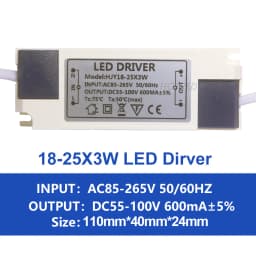 LED Driver 600mA 650mA 3W10W 20W 30W 36W 40W 50W 60W1-2x3w 6-10x3w 10-18x3w 18-30x3W Constant Current Lamp Lighting Transformer