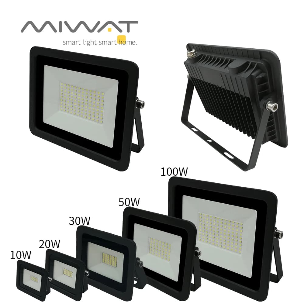 LED Flood Light 100W 50W 30W 20W 10W AC 220V Outdoor IP68 Waterproof Reflector Spotlight Street Light Wall Lamp Garden Lighting