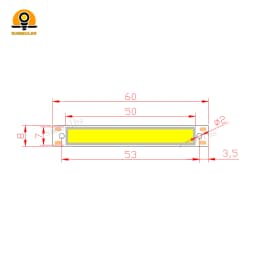 Hot Sale 3V 3.7V DC 60mm 8mm LED Strip 1.5W 3W Warm Cold White Blue Red COB Light Source for DIY Bicycle Work Lamp