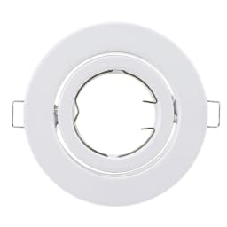 White Round Fixed Downlight Fittings GU10 MR11 Dia100mm Cut Hole 80mm Iron Metal Fixtures Frames