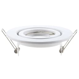 White Round Fixed Downlight Fittings GU10 MR11 Dia100mm Cut Hole 80mm Iron Metal Fixtures Frames
